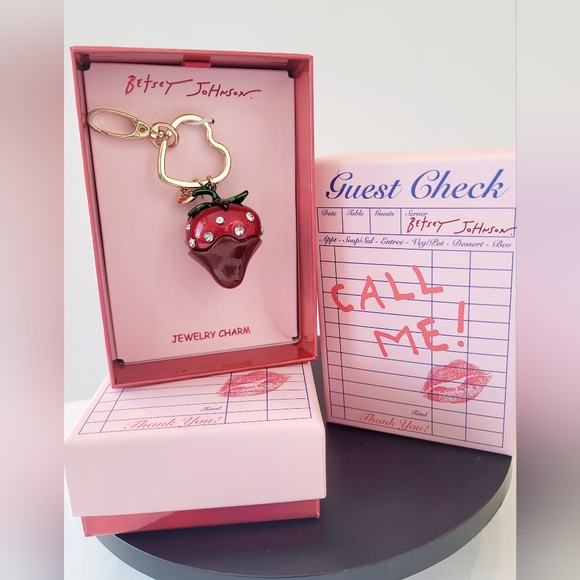 Betsey Johnson Accessories - Betsey Johnson Chocolate Covered Strawberry Charm